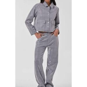 NWT Noli SET Siver Plaid Jacket & Pants.